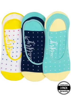 MEATFLY Ponožky Low Socks Triple Pack Yellow Dots