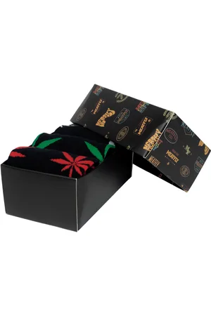 MEATFLY Pánské ponožky Ganja Black Gift Pack