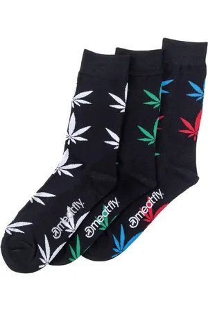 MEATFLY Ponožky Ganja Black socks Triple Pack