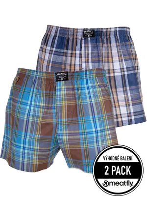 MEATFLY Pánské boxerky Doug Yellow / Brown
