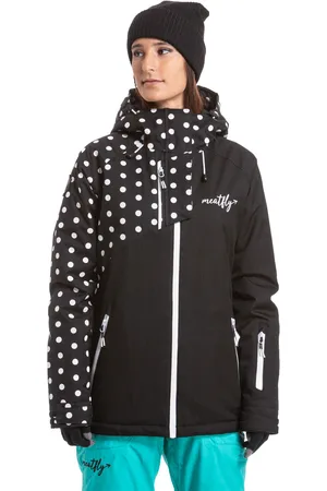 MEATFLY Snowboardová bunda Deborah G - Black White Dot