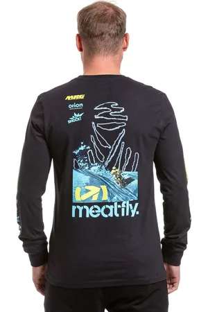 MEATFLY Pánské tričko s dlouhým rukávem Dakar Blue/Black