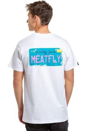 MEATFLY Pánské tričko Plate White