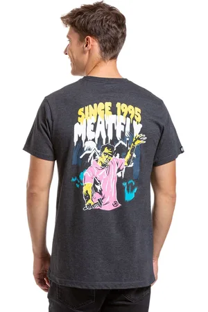MEATFLY Pánské tričko Zombie Charcoal Heather