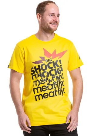MEATFLY Pánské tričko Big Shock Shattered Yellow