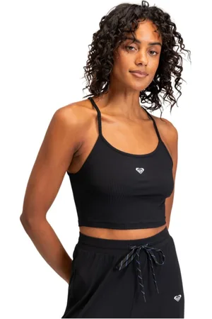Roxy Dámské tílko Rise & Vibe Rib Tank Anthracite