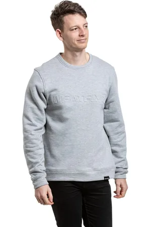 MEATFLY Pánská mikina Luke Crewneck Grey Heather