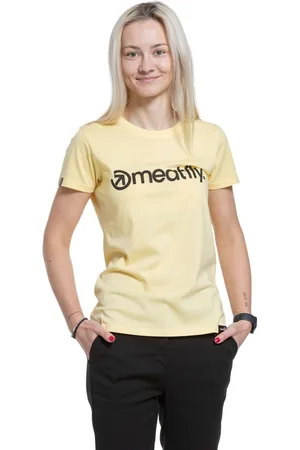 MEATFLY Dámské tričko Ladies MF Logo Light Yellow