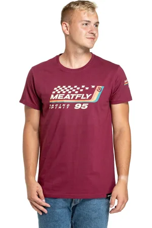 MEATFLY Pánské tričko Racing Spirit Dark Wine