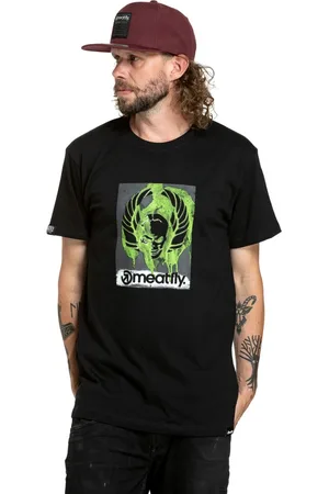 MEATFLY Pánské tričko Stencil Black