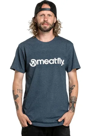 MEATFLY Pánské tričko Joe Navy Heather