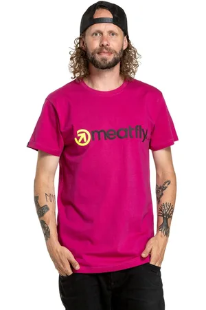 MEATFLY Pánské tričko Joe Magenta