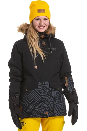 MEATFLY SNB & SKI bunda Athena 2 Black Stripe Dancing Shapes