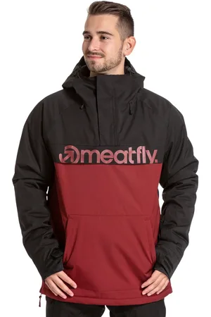 MEATFLY Pánská SNB & SKI bunda Slinger Premium Black/Merlot