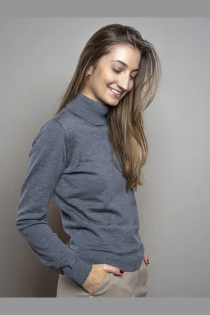 Merino.Live Dámský rolák ze 100% merino vlny M