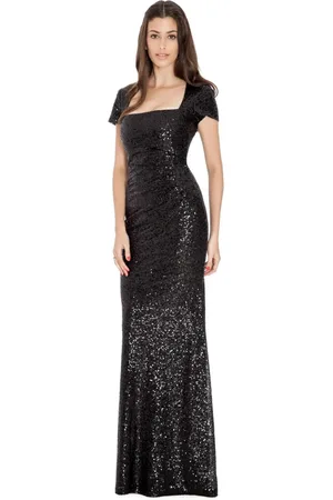 Mia Dresses Černé přiléhavé flitrované šaty