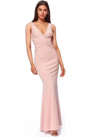 Mia Dresses Starorůžové přiléhavé šaty s krajkou