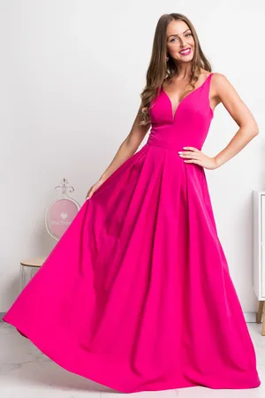 Mia Dresses Cyklamenové dlouhé společenské šaty
