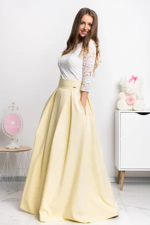 Mia Dresses Žlutá dlouhá sukně