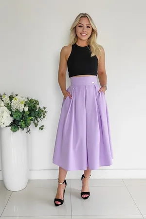 Mia Dresses Světle áčková midi sukně