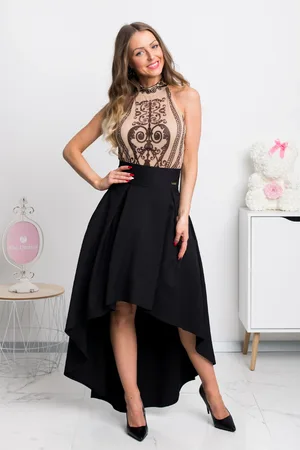 Mia Dresses Černá asymetrická sukně