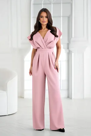 Mia Dresses Starorůžový volný overal