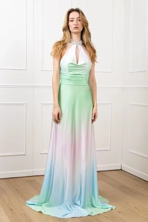 Mia Dresses Barevné společenské šaty s odhalenými zády