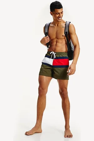Tommy Hilfiger Pánské zelené plavky Medium