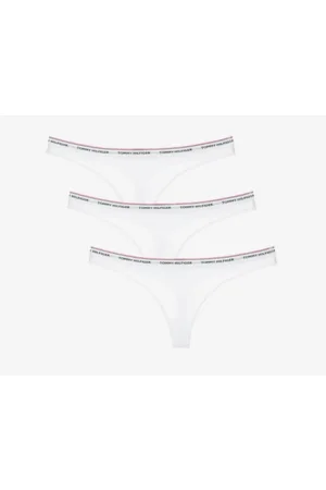 Tommy Hilfiger Dámské bílé tanga 3pack Essentials