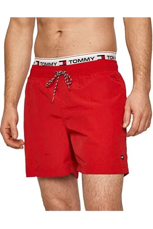 Tommy Hilfiger Pánské červené plavky MEDIUM DRAWSTRING