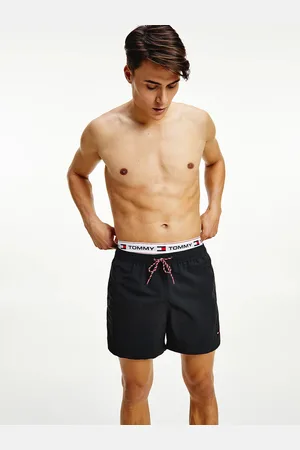 Tommy Hilfiger Pánské černé plavky MEDIUM DRAWSTRING