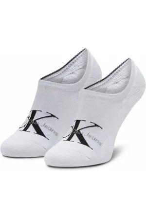 Calvin Klein Bílé červené ponožky