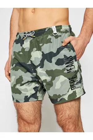 Pepe Jeans Pánské khaki zelené plavky Ramiro