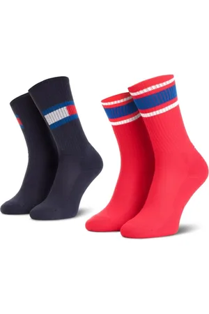 Tommy Hilfiger Chlapecké červeno modré ponožky 2 pack