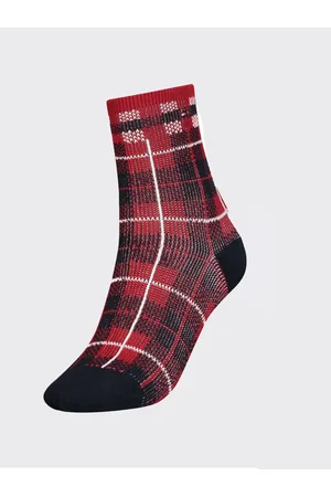 Tommy Hilfiger Dámské čeveno modré kostkované ponožky