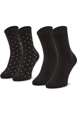Tommy Hilfiger Dámské černé ponožky 2 pack Dot