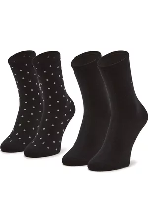Tommy Hilfiger Dámské černé ponožky 2 pack Dot