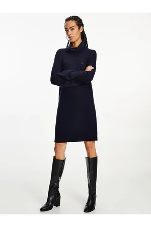 Tommy Hilfiger Dámské modré pletené šaty Softwool