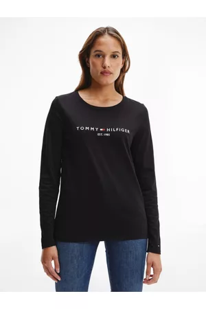 Tommy Hilfiger Dámské černé tričko s dlouhým rukávem