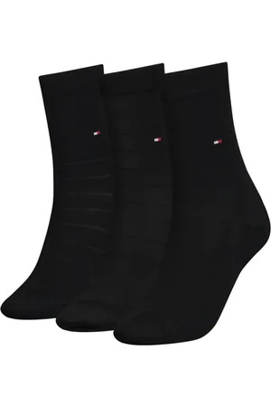 Tommy Hilfiger Dámské černé ponožky 3 pack