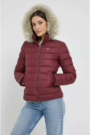 Tommy Hilfiger Dámská vínová zimní bunda