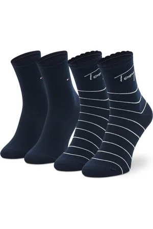 Tommy Hilfiger Dámské modré ponožky 2P STRIPE