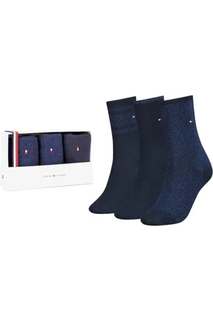 Tommy Hilfiger Dámské modré ponožky 3 pack