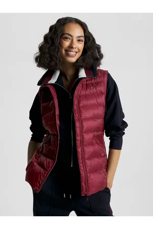 Tommy Hilfiger Dámská vínová prošívaná vesta