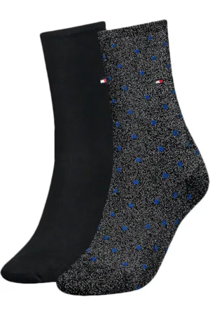 Tommy Hilfiger Dámské černé ponožky 2 pack Dot