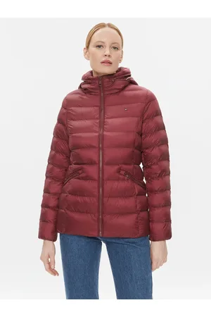Tommy Hilfiger Dámská vínová prošívaná bunda