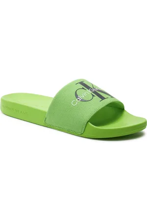 Calvin Klein Pánské zelené pantofle
