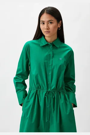 Tommy Hilfiger Dámské zelené košilové šaty