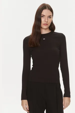Tommy Hilfiger Dámské černé tričko Slim
