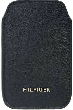 Tommy Hilfiger černý kožený obal na mobil Bea